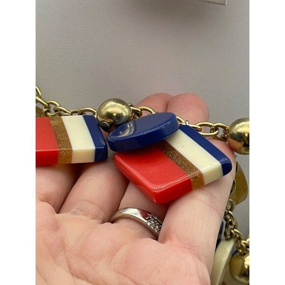 Kate Spade New York Multicolor Geometric Statement Necklace Gold-tone Chain - Picture 6 of 9